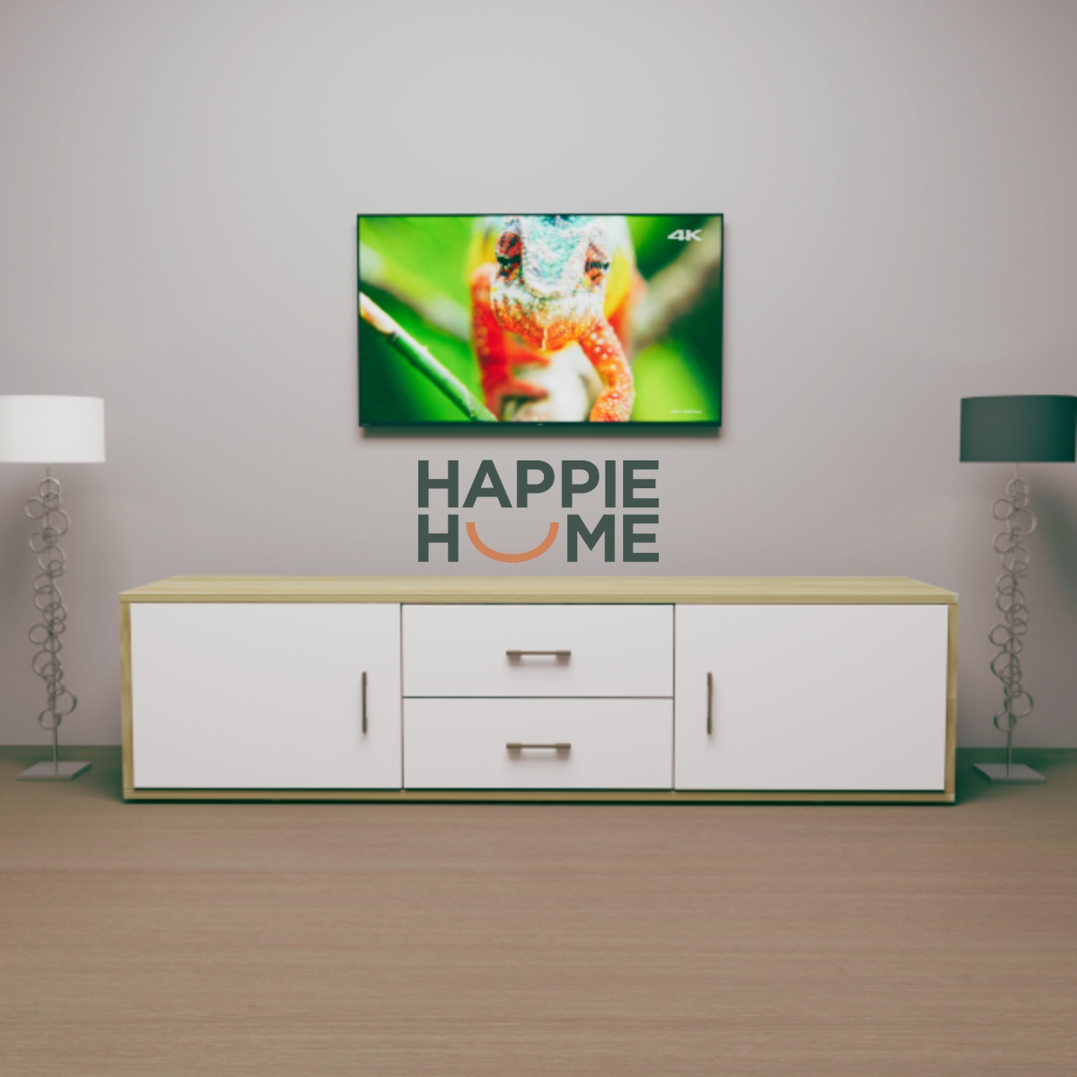 KỆ TI VI GỖ CÔNG NGHIỆP HAPPIE HOME KTVMD02