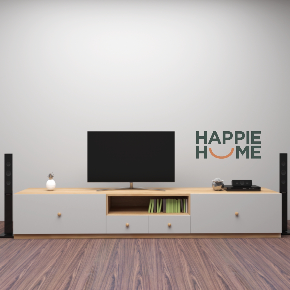 KỆ TI VI GỖ CÔNG NGHIỆP HAPPIE HOME KTVMD03