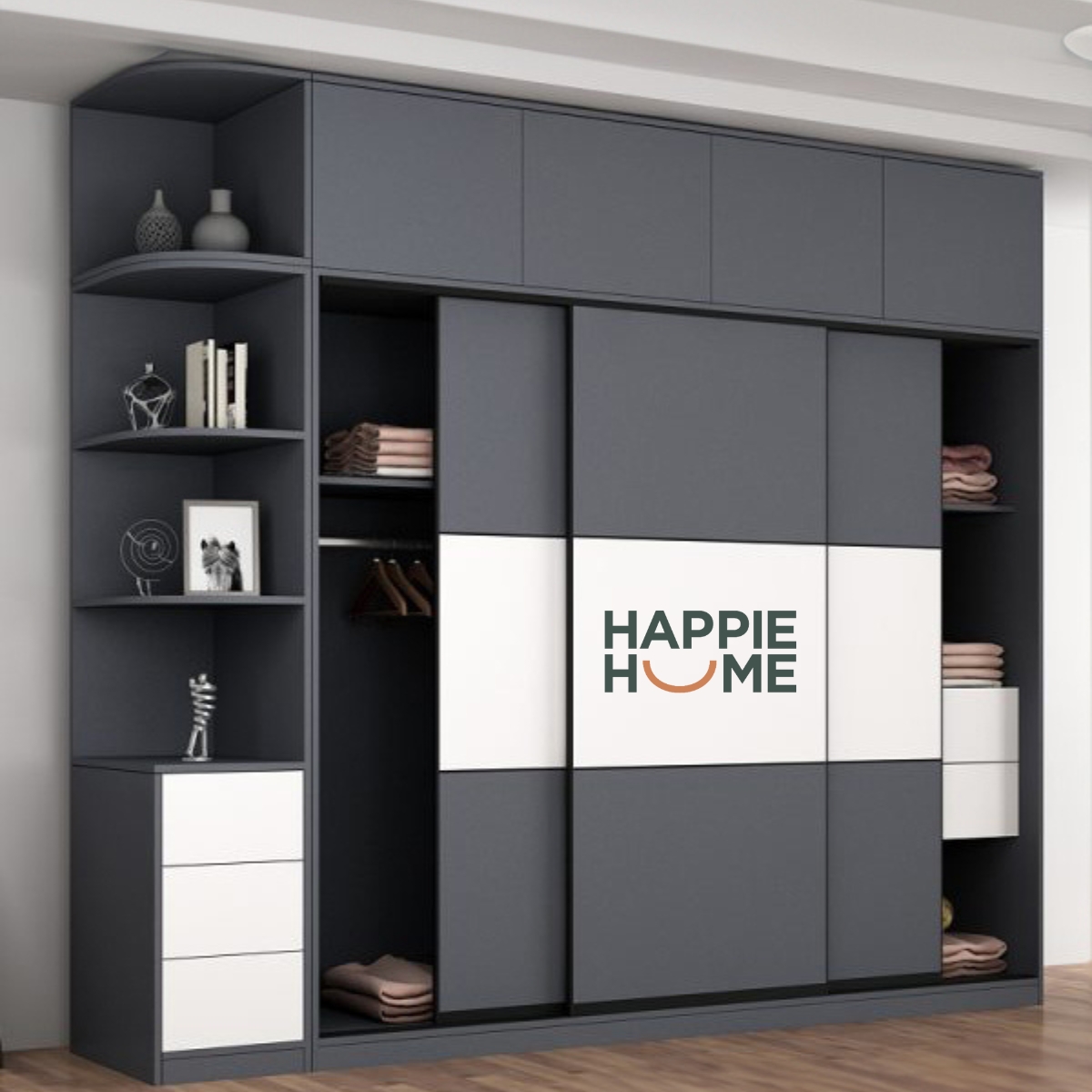 Tủ quần áo gỗ công nghiệp HAPPIE HOME BUMBLEBEE TAGĐ08